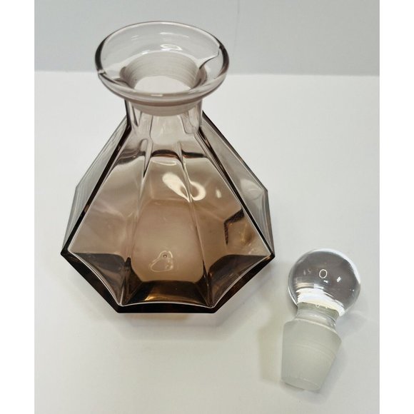 Crystal Perfume Bottle & Stopper Vintage Collezione Glass Line Italy 24% Lead 6” - Picture 6 of 8